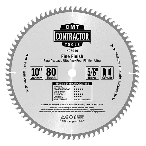 Sierras circulaires ITK Contractor de acabado fino